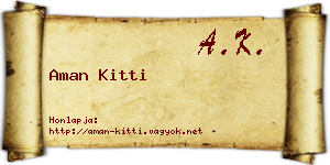 Aman Kitti névjegykártya